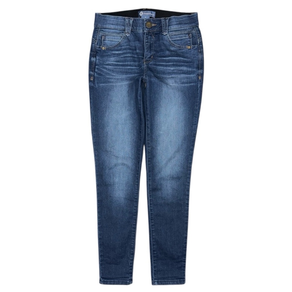 Democracy Ab Solution Skinny Leg Mid Rise Jeggings Womenβs size 4 Blue Stretch